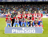 CLUB ATLÉTICO DE MADRID - Madrid, España - Temporada2016-17 - Griezmann, Moyá, Filipe Luis, Gabi, Savic, Fernando Torres y Godín; Gaitán, Saúl, Koke y Juanfran - ATLÉTICO DE MADRID 2 (Fernando Torres 2) C. D. LEGANÉS 0 - 04/02/2017 - Liga de 1ª División, jornada 21 - Madrid, estadio Vicente Calderón - Dos goles del Niño Torres sirvieron para doblegar al Leganés. El primero lo consiguió al rechace de un penalty fallado por Griezmann