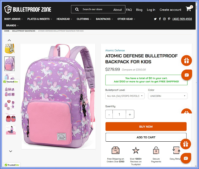 Bulletproof Backpacks A Must Have For US Children