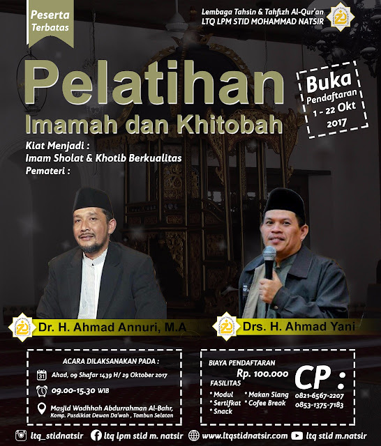 DAUROH PELATIHAN IMAAMAH WAL KHITOBAH SE-KABUPATEN BEKASI"