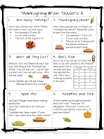 http://www.teacherspayteachers.com/Product/Thanksgiving-Math-Games-Puzzles-and-Brain-Teasers-401847