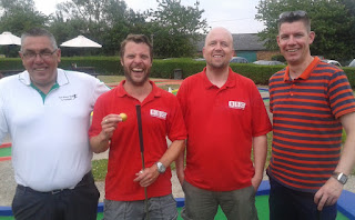 The Crazy Golfers at Tea Green. From l-r Lester Coles, Geoff Doyle, Luke Ashmead and me