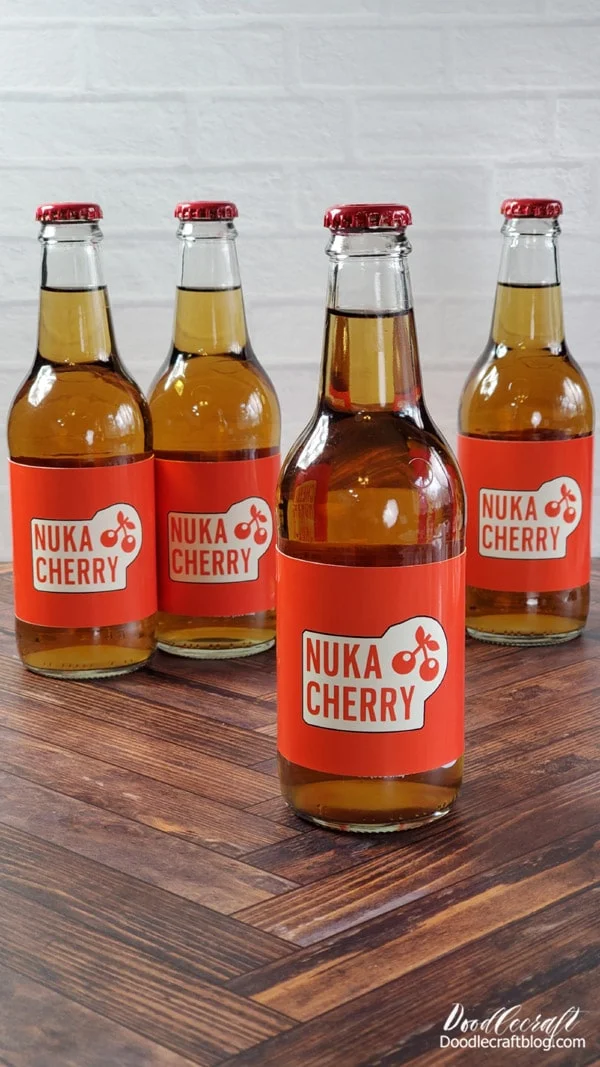 How Many Nuka Cola Flavors are there?  Nuka Cola Nuka Cherry Nuka Cola Quantum Nuka Cola Dark Nuka Grape Nuka Cola Orange Nuka Cola Quartz Nuka Cola Victory Nuka Cola Wild Nuka Cola Twist Nuka Cola Cranberry  Print off nuka cherry labels for soda bottles too.   These would look better on a black cherry soda, but all I could find was cream soda, so that's what I went with.   This was the most popular beverage at my party.