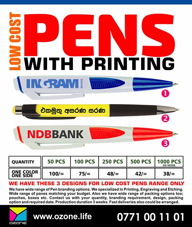 Low Cost Pens with Printing.