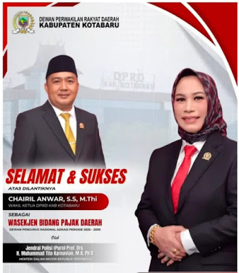 Ketua DPRD Kotabaru Apresiasi Pelantikan Wasekjen DPN ADKASI