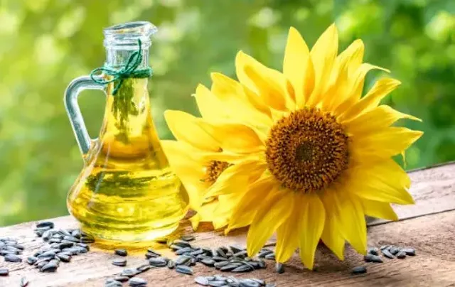 A Bottle of Sunflower Oil for Skin