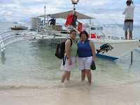 A 'medium=sized' boat to take us to Balicasag Island for dolphin-watching and snorkeling