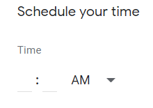 this form is use when we use to get the time from user