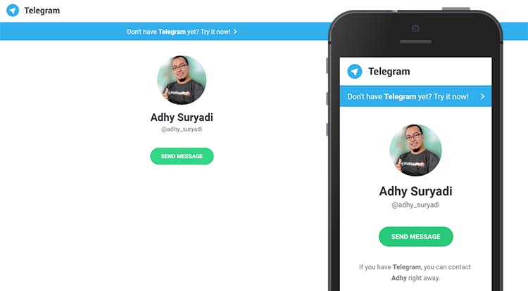 Link Direct Chat Telegram Untuk Memudahkan Kontak Langsung Admin Blog