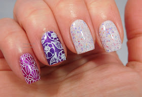 Lina Nail Art Supplies Born To Sail 01 over Girly Bits Cosmetics Codename: Duchess polishes