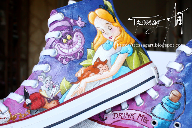 Converse Custom Shoes Alice in Wonderland