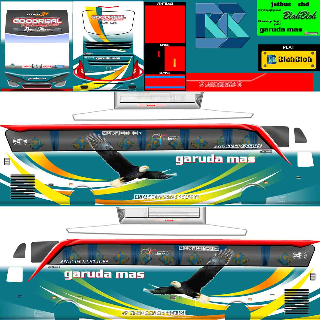 template bus simulator garuda mas