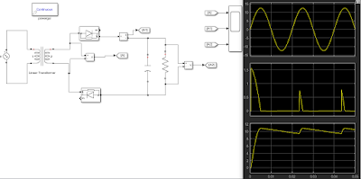 MATLAB full-wave rectifier circuit