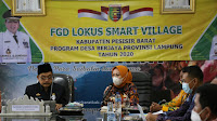 Bahas Program Smart Village, Pjs Bupati Pesibar Hadiri Focus Group Discussion Bersama Kepala Dinas PMDT Provinsi Lampung