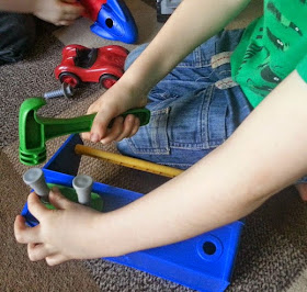 Children demonstrate precision using play tools