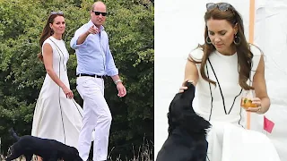 Duke and Duchess of Cambridge attend charity polo match