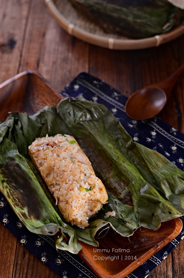 Simply Cooking and Baking: Nasi Bakar Ayam Teri Nasi