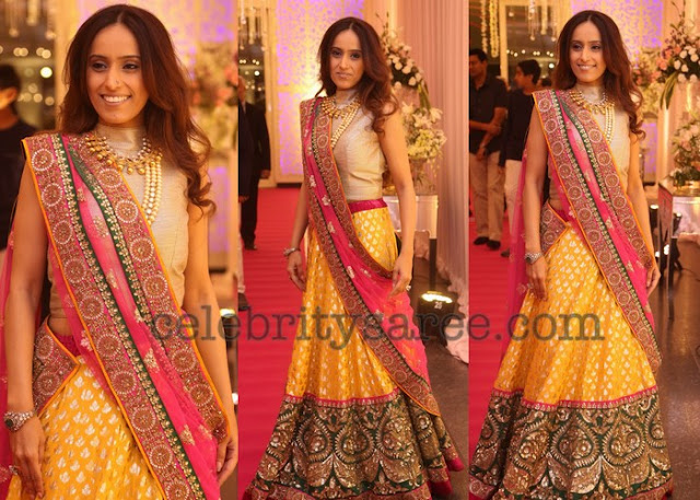 Yellow Benaras Lehenga