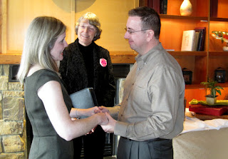 Johnny and Krista wed at Willows Lodge - Officiated by Patricia Stimac, Seattle Wedding Officiant 