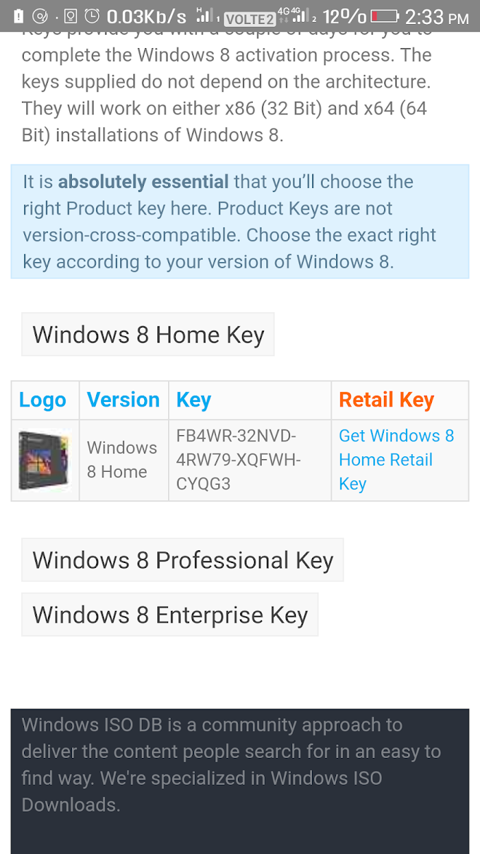 Windows 8 product keys