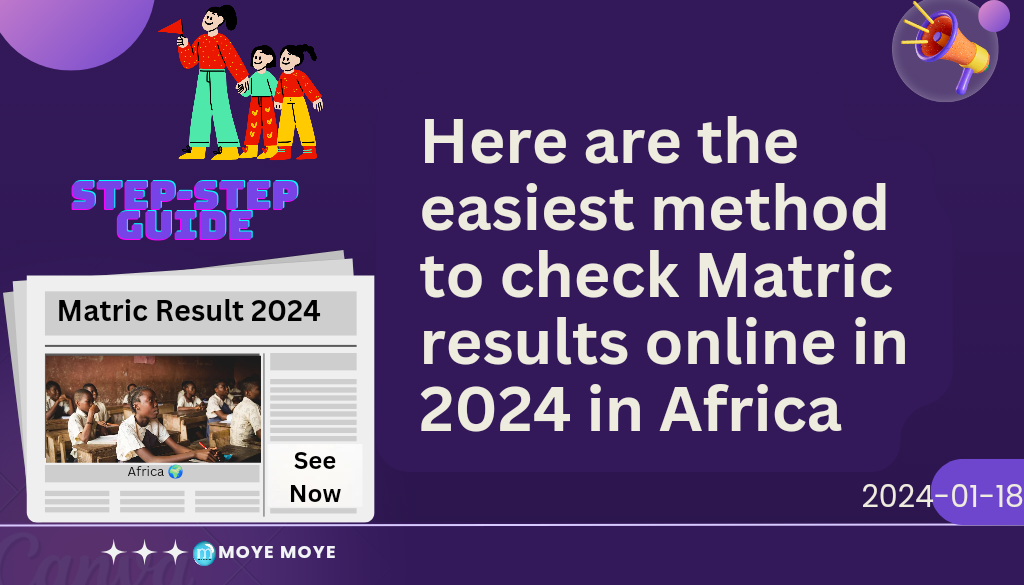 The easiest steps to check 2024 Matri results online in Africa.