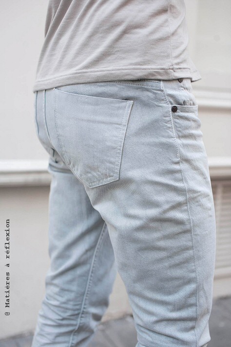 Jeans gris Thvm Atelier pour homme