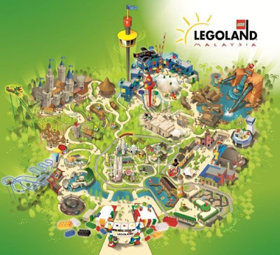 Stylized map of Legoland Malaysia