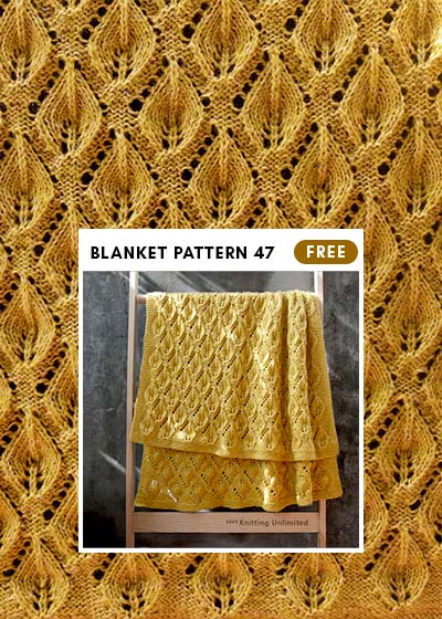 Leafy Forest blanket, blanket #knitting