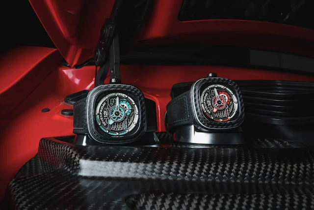 SEVENFRIDAY PS3/01 “Carbon Jade” and PS3/02 “Carbon Ruby”