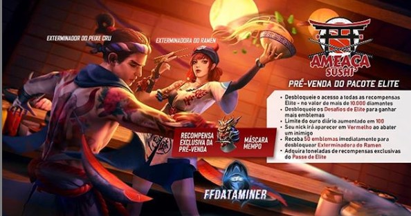 Bocoran Hadiah Pre-Order Elite Pass Season 27 Free Fire Tema Sushi