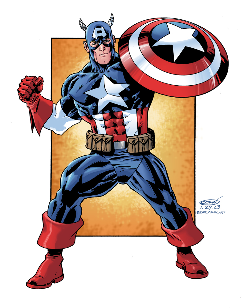 client asked me to draw this Captain America piece for his daughter 