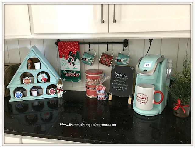 Farmhouse Christmas Kitchen-Hot Chocolate Station-From My Front Porch To Yours