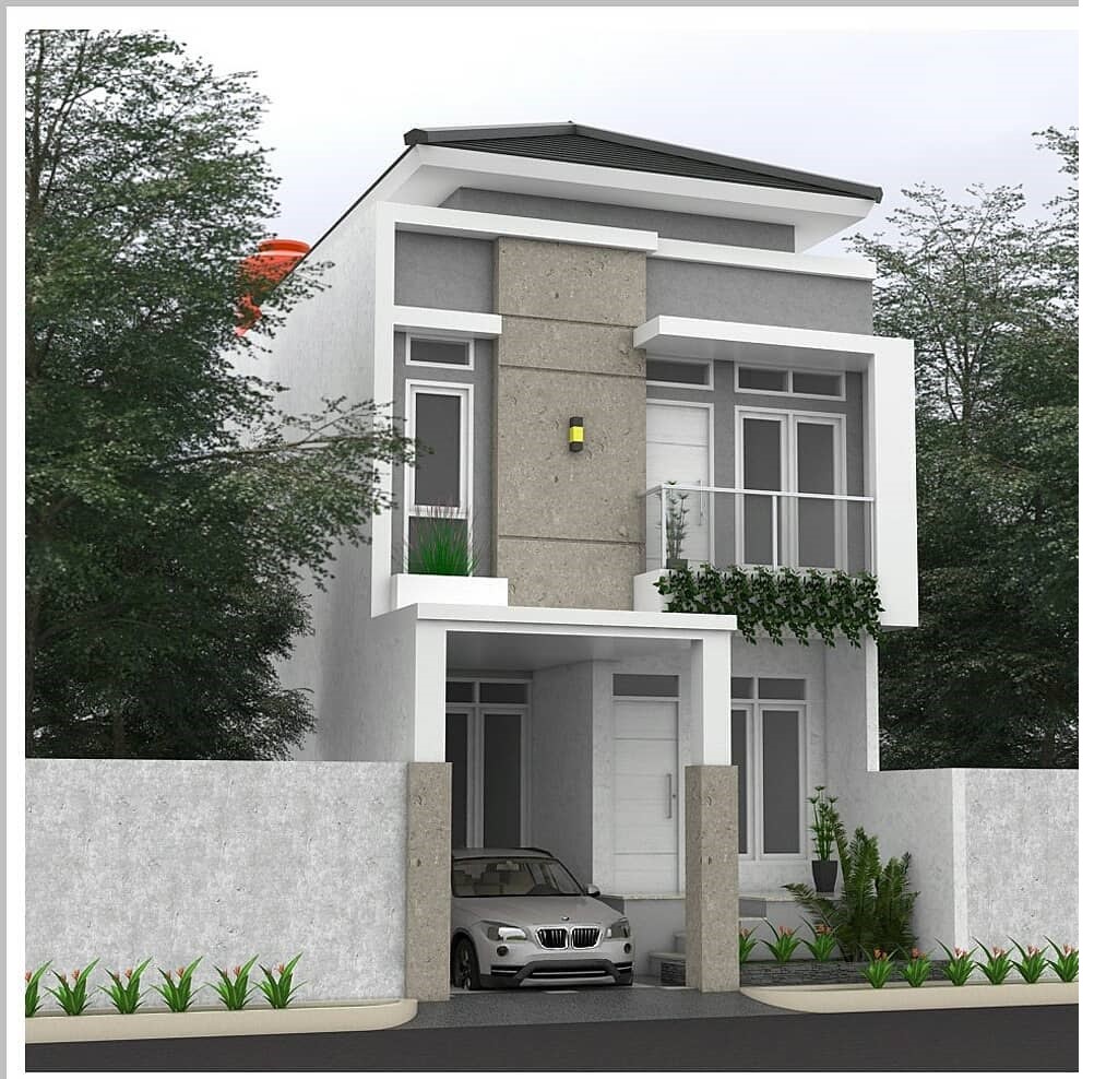  Desain  dan Denah Rumah  2  Lantai  dengan Luas Lahan 6 x 10 M 