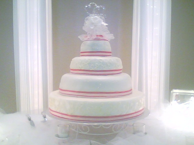 This was a beautiful cake for a beautiful couple It was Amaretto flavored 