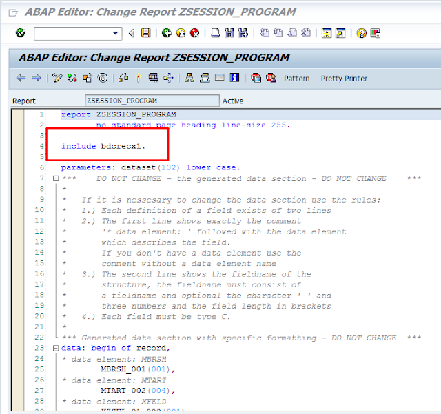 Step by Step tutorial on BDC Session Method Program in SAP ABAP