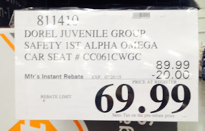 Deal for  the Safety 1st Alpha Omega Elite 3-in-1 Car Seat CC061CWGC at Costco