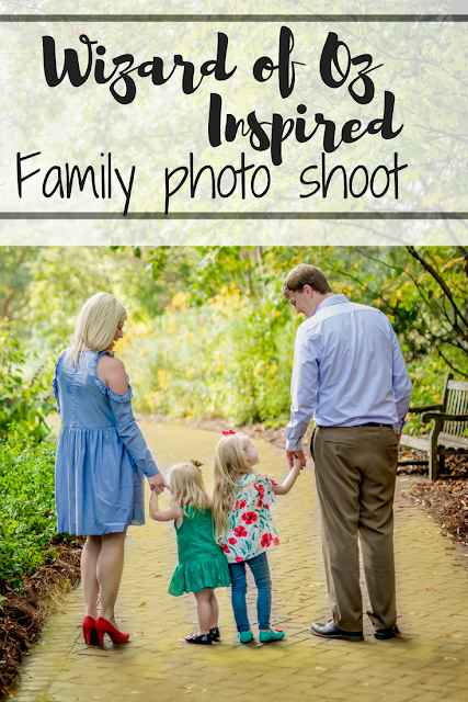 Wizard of Oz inspired family and children's photo shoot. Doroty, ruby slippers, yellow brick road photo shoot. Photo by Elles Photography