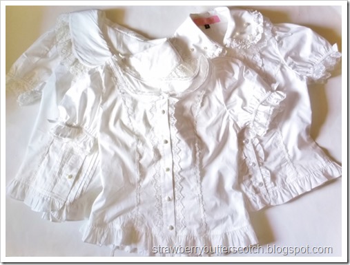 Three different blouses from Bodyline, after a little makeover.