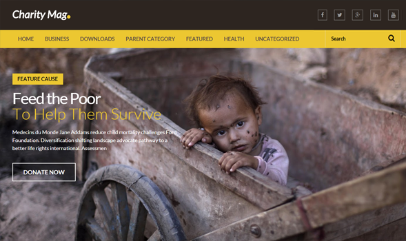 Charity Mag Responsive Blogger Template