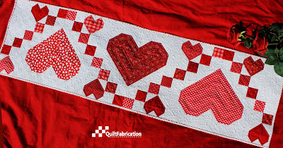 Sweetheart table runner by QuiltFabrication