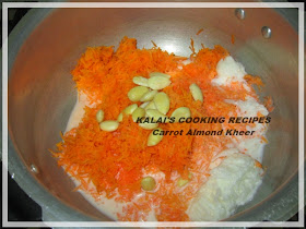 Carrot Almond Kheer | Carrot Badam Payasam | கேரட் பாதாம் பாயசம்