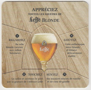 Sous-bock en carton de la Leffe Blonde