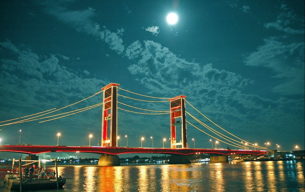 Pemandangan Kota Palembang Indonesia Betara