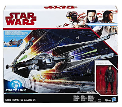 STAR WARS Episodio VIII Los Últimos Jedi - Tie Silencer de Kylo Ren | Nave + Figura | Hasbro 2017 | Película Disney | Force Link | CAJA JUGUETE