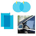 Empica Universal Car Accessories Rectangle and Round Waterproof Anti Fog Rainproof Anti-Water Rear-View Mirror Film - Pack of 4