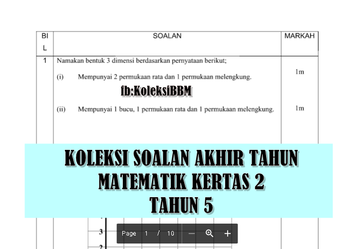 Koleksi Bahan Bantu Belajar (BBM): KOLEKSI SOALAN AKHIR 