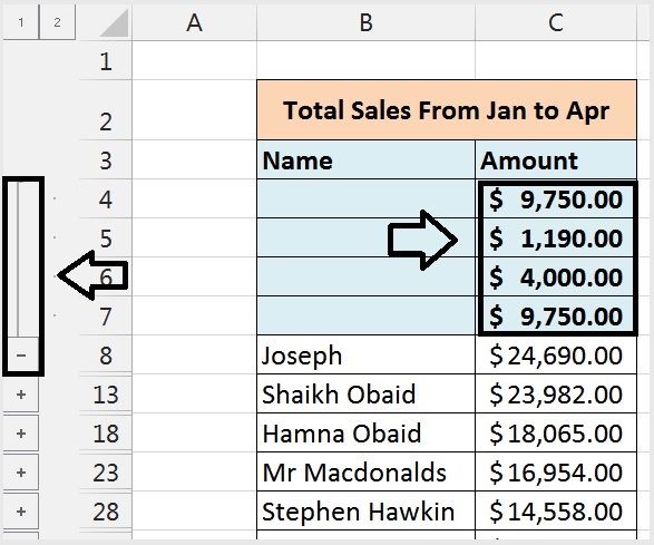 Consolidate Data From Multiple Worksheet to Single Worksheet in Excel