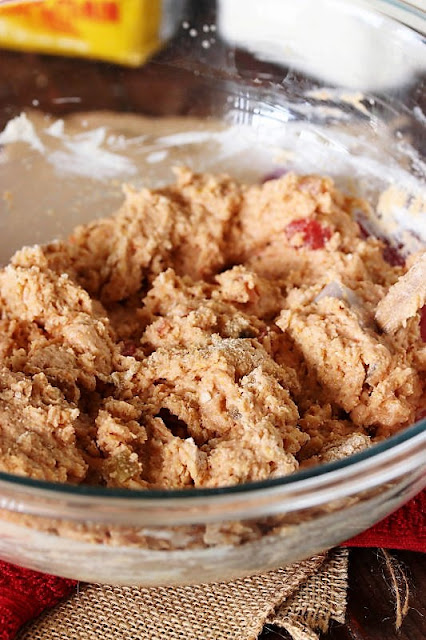 Spicy Salsa Muffins Batter in Mixing Bowl Image