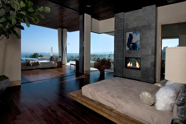 Modern bedroom with the view