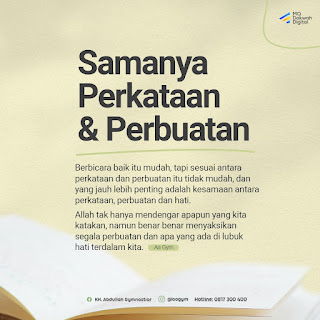 Samanya Perkataan dan Perbuatan