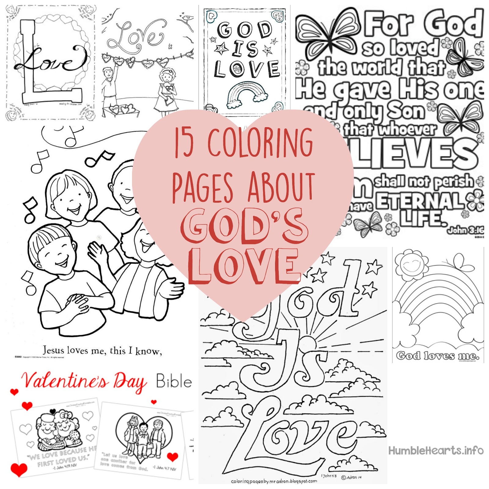 15 Coloring Pages About God s Love Short and Sweet
